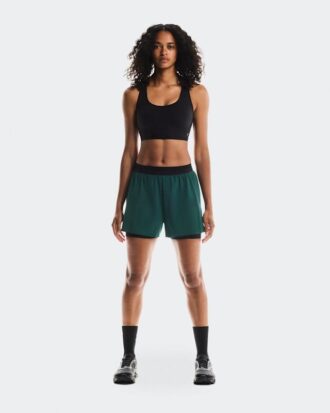 レディース 3″ Performance 2/1 Shorts Spirulina | Black